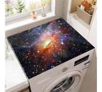 Odot 3D Tappetino Antiscivolo Lavatrice, Stampa 3D del Cielo Stellato Tappeto Assorbente Superiore per Lavatrice, Tappeto Assorbente Asciugatura Rapida in Diatomee (stelle arancioni,40x50cm)