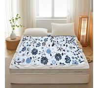 Odot Alèse Imperméable Incontinence, Imprimé Fleur Alèses Lit Absorbante Réutilisable et Lavable pour Adultes Enfant, Protection Lit Matelas Couvre Matelas (Fleur bleue,150x80cm)