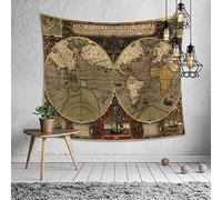 Odot Arazzi da Parete, Tapestry Wall Arazzo da Parete Arte Decorazione Murale Adatto Anche Come Tablecloth Telo da Spiaggia Tappeto Yoga Mat Decorazione Domestica (130x150cm,Mappa di Avventura A)