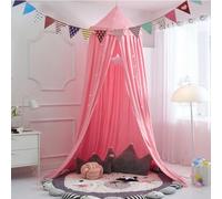 Odot Baldacchino per Letto Bambina, La Moda Letto Baldacchino Culla Ereditiera, Tenda Colori Solidi Contro le Punture di Zanzara per Lettino, Culla, Decorazione (65cm,Rosa)