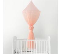 Odot Baldacchino per Letto Bambina, Letto Baldacchino Culla Ereditiera, Morbido e Leggero Tenda Contro le Punture di Zanzara per Lettino, Culla, Decorazione - Paillettes a Stella (arancia)