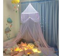 Odot Baldacchino per Letto Bambina, Letto Baldacchino Culla Ereditiera, Morbido e Leggero Tenda Contro le Punture di Zanzara per Lettino, Culla, Decorazione (viola (stelle))