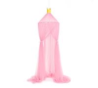 Odot Baldacchino per Letto Bambina, Letto Baldacchino Culla Ereditiera, Morbido e Leggero Tenda Contro le Punture di Zanzara per Lettino, Culla, Decorazione (Rosso pesca,7#(Sottile))