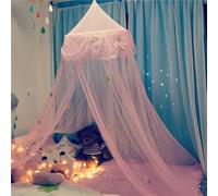 Odot Baldacchino per Letto Bambina, Letto Baldacchino Culla Ereditiera, Morbido e Leggero Tenda Contro le Punture di Zanzara per Lettino, Culla, Decorazione (rosa (stella))