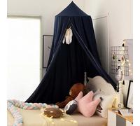 Odot Baldacchino per Letto Bambina, Stile Semplice Letto Baldacchino Culla Ereditiera, Tenda Colori Solidi Contro le Punture di Zanzara per Lettino, Culla, Decorazione (Nero,65cm)