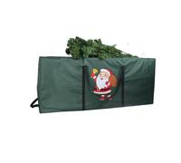 Odot Borsa per Albero di Natale, per Alberi di Natale Alti 9FT, Sacco per Albero di Natale Resistente con Cerniera e Manici, Impermeabile Protegge da Polvere (122x38x51cm,Babbo Natale Verde A)