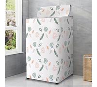 Odot Copertura Lavatrice per asciugatrice, Carino Coprilavatrice per Lavatrice a Carica Dall'alto Interni Esterni Impermeabile Antipolvere Resistente Fodera per Lavatrice (XXL (12.5kg),Foglia)