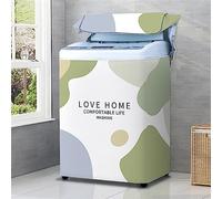 Odot Copertura Lavatrice per asciugatrice, Coprilavatrice per Lavatrice a Carica Dall'alto con Cerniera, Macarons Impermeabile Antipolvere Resistente Fodera per Lavatrice (Nordico,M(5.6-6.5kg))