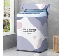 Odot Copertura Lavatrice per asciugatrice, Coprilavatrice per Lavatrice a Carica Dall'alto con Cerniera, Macarons Impermeabile Antipolvere Resistente Fodera per Lavatrice (Viola,L(6.8-8kg))