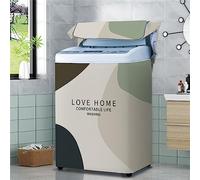 Odot Copertura Lavatrice per asciugatrice, Coprilavatrice per Lavatrice a Carica Dall'alto con Cerniera, Macarons Impermeabile Antipolvere Resistente Fodera per Lavatrice (Army Green,XS(2-4.2kg))