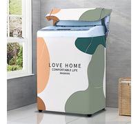 Odot Copertura Lavatrice per asciugatrice, Coprilavatrice per Lavatrice a Carica Dall'alto con Cerniera, Macarons Impermeabile Antipolvere Resistente Fodera per Lavatrice (Verde,L(6.8-8kg))