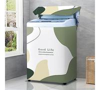 Odot Copertura Lavatrice per asciugatrice, Coprilavatrice per Lavatrice a Carica Dall'alto con cerniera, Macarons Impermeabile Antipolvere Resistente Fodera per lavatrice (Bianco,M(5.6-6.5kg))