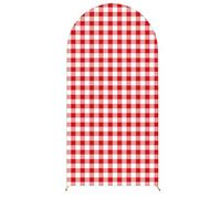 Odot Copertura per Arco di Sfondo, Tessuto Elastico in Spandex Chiara Background per Decorazione Matrimonio, Festa di Compleanno, Pannello Sfondo Fotografico (6.6FT-100x200cm,G036 Rosso)