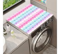 Odot Copri Lavatrice, Copertura per Lavatrice Morbido e Ritagliabile, Coprilavatrice Tappetino in Diatomee Universale, per Lavatrici, Asciugatrici, Cucine, Bagni (Conchiglie forma di cuore,50x60cm)