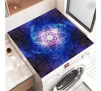 Odot Copri Lavatrice, Copertura per Lavatrice Morbido e Ritagliabile, Coprilavatrice Tappetino in Diatomee Universale, per Lavatrici, Asciugatrici, Cucine, Bagni (Mandala luce delle stelle,50x50cm)