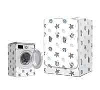 Odot Copri Lavatrice Esterni, Coprilavatrice da Esterno Impermeabile, Copertura per Lavatrice e Asciugatrice con Aperture Frontali, Antipolvere Anti Sunlight Antimacchia (Conchiglia,S)