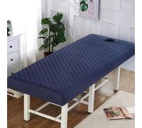 Odot Copri Lettino da Massaggio Spa Colori Solidi Copertura Protettiva con Foro Lenzuolo per Lettino da Massaggio Lavabile Coprilettino Estetica Lenzuolo per Massaggi (Blu navy,60x180cm)
