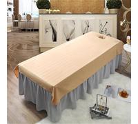 Odot Copri Lettino da Massaggio Spa Copertura Protettiva con Foro Lenzuolo per Lettino da Massaggio Lavabile Coprilettino Estetica Lenzuolo per Massaggi da Salone Spa, Moderno (Cachi,77x190cm)