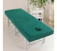 Odot Copri Lettino da Massaggio Spa Copertura Protettiva con Foro Lenzuolo per Lettino da Massaggio Lavabile Coprilettino Estetica Lenzuolo per Massaggi, Caldo Velluto (Verde,60x180cm)