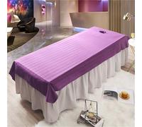 Odot Copri Lettino da Massaggio Spa Copertura Protettiva con Foro Lenzuolo per Lettino da Massaggio Lavabile Coprilettino Estetica Lenzuolo per Massaggi da Salone Spa, Moderno (Viola,145x235cm)