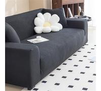 Odot Copridivano 4/3/2/1 Posti, Jacquard a Spina di Pesce Copridivano Elasticizzato Universale, Copri Divano AntiGraffio, Copri Divano con Braccioli, Fodera Divano Lavabile (2 posti,Nero)