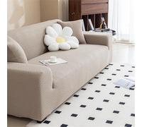 Odot Copridivano 4/3/2/1 Posti, Jacquard a Spina di Pesce Copridivano Elasticizzato Universale, Copri Divano AntiGraffio, Copri Divano con Braccioli, Fodera Divano Lavabile (4 posti,Cachi)