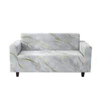 Odot Copridivano 4/3/2/1 Posti,Moda Stampa Marmo Copridivano Elasticizzato Universale, Copri Divano AntiGraffio, Copri Divano con Braccioli, Fodera Divano Lavabile Antiscivolo (1 Posti,Grigio)