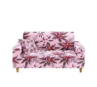 Odot Copridivano 4/3/2/1 Posti,Stampa Floreale Fresca Copridivano Elasticizzato Universale, Copri Divano AntiGraffio, Copri Divano con Braccioli, Fodera Divano Lavabile (4 Posti,Rosa Scuro)