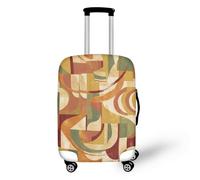 Odot Coprivaligia Alta Elasticità in Poliestere e Spandex,Protezione Antipolvere & Antigraffio per Bagaglio Cabina e Stiva, Design Astratto per Identificare il Tuo Bagaglio (Beige,S)