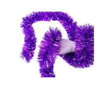 Odot Ghirlanda Albero di Natale, Festoni Natalizi per Feste Casa Interni ed Esterni, Ghirlanda Natalizia Tinsel per Albero di Natale, Porta, Scale, Camino Decorazioni (Viola 01,1 pezzi)