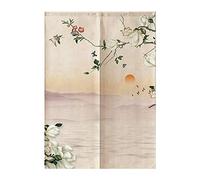 Odot Giapponese Noren Tenda per Porta in Lino,Tende Divisorie Arazzo Anteriore Tappezzeria della Porta Tenda per la Decorazione Porta Finestra Cucina,Pittura a China (65x150cm,Poesia)