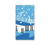 Odot Lenzuolo 130x70cm con Angoli per Lettino Bambino, Motivo Nota Musicale Lenzuola Carrozzina Lenzuola da Lettino Neonato Morbido Lenzuola per Culla per Bambine e Ragazzi (Blu pallido)