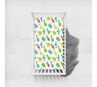 Odot Lenzuolo con angoli Bambino in Microfibra, Lenzuola Lettino Neonato, Motivo di Dinosauro Colorato Universale Coprimaterasso Elasticizzate - per Culla con Sbarre (73x33cm,Cartone Animato 1)