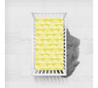 Odot Lenzuolo con angoli Bambino in Microfibra, Lenzuola Lettino Neonato Stampa Arcobaleno Universale Coprimaterasso Elasticità, per Culla con Sbarre, Lenzuola Letto Singolo (Giallo,60x120cm)