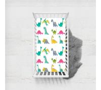 Odot Lenzuolo con angoli Lenzuola Carrozzina Neonato, Lenzuola da Culla Bambino Coprimaterasso, Lenzuola Navicella con Angoli Elasticizzati Lenzuola per Culla (135x100cm,stampa di dinosauri 2)