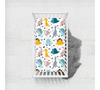 Odot Lenzuolo con angoli Lenzuola Carrozzina Neonato, Lenzuola da Culla Bambino Coprimaterasso, Lenzuola Navicella con Angoli Elasticizzati Lenzuola per Culla (135x100cm,stampa di dinosauri 7)