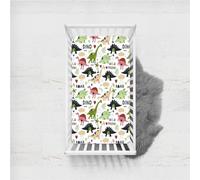 Odot Lenzuolo con angoli Lenzuola Carrozzina Neonato, Lenzuola da Culla Bambino Coprimaterasso, Lenzuola Navicella con Angoli Elasticizzati Lenzuola per Culla (135x100cm,stampa di dinosauri 3)