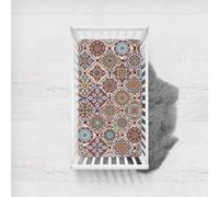Odot Lenzuolo con angoli Lenzuola Carrozzina Neonato, Lenzuola da Culla Bambino Coprimaterasso, Lenzuola Navicella con Angoli Elasticizzati Lenzuola per Culla (boho esotico 9,120x60cm)