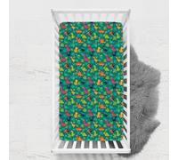 Odot Lenzuolo con angoli Lenzuola Carrozzina Neonato, Stampa di Dinosauri Bambino Cotone Coprimaterasso, Lenzuola per Culla Babybay (Verde,100x135 cm)