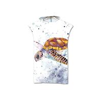 Odot Poncho con Cappuccio Asciugamano per Cambiarsi, Microfibra Assorbente Spiaggia Nuoto Surf Donne & Uomini 3D Copricostume Accappatoio Indossare (75x110cm,Tartaruga A)