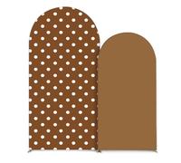 Odot Set di 2 Copertura per Arco (Pois rosa,7.2FT+6FT) | Sfondo Tessuto Elastico in Spandex Chiara Sfondo per Arco Decorazioni per Matrimonio Compleanno Festa Eventi