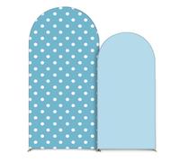 Odot Set di 2 Copertura per Arco (Pois verdi,7.2FT+6FT) | Sfondo Tessuto Elastico in Spandex Chiara Sfondo per Arco Decorazioni per Matrimonio Compleanno Festa Eventi