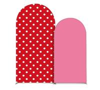 Odot Set di 2 Copertura per Arco (Pois viola,7.2FT+6FT) | Sfondo Tessuto Elastico in Spandex Chiara Sfondo per Arco Decorazioni per Matrimonio Compleanno Festa Eventi