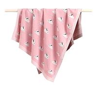 Odot Soffice Coperta Bimbo in Cotone Maglia per Bambino, Bello Dormire di Coperta Unisex Neonato di Coniglio Morbida Coperta Swaddle Perfetta per Culla Carrozzina Lettino (Rosa,100 x 80 cm)