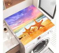 Odot Tappetino Antiscivolo Lavatrice, Stampa a Stella Marina Tappeto Assorbente Superiore per Lavatrice, Tappeto Assorbente Asciugatura Rapida in Diatomee (Famiglia di stelle marine,40x50cm)