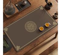 Odot Tappetino Scolapiatti, Tappetino Scolapiatti Assorbente Stile Cinese Tavolo Tè Tappetino Assorbente Cucina Asciugatura Rapida Tappetino Macchina Caffe Antiscivolo (35x80cm,Marrón)