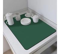 Odot Tappetino Scolapiatti, Tappetino Scolapiatti Assorbente Super Tappetino Assorbente Cucina Asciugatura Rapida Tappetino Macchina Caffe Antiscivolo -Colore Puro (Verde Scuro,40x50cm)