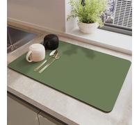 Odot Tappetino Scolapiatti, Tappetino Scolapiatti Assorbente Super, Tappetino Assorbente Cucina Asciugatura Rapida Tappetino Macchina Caffe Antiscivolo (30x40cm,Verde)