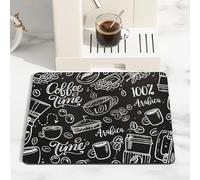 Odot Tappetino Scolapiatti, Tappetino Scolapiatti Assorbente Super Tappetino Stampa Caffè Assorbente Cucina Asciugatura Rapida Tappetino Macchina Caffe Antiscivolo (Tazze Da Caffè,30x40cm)