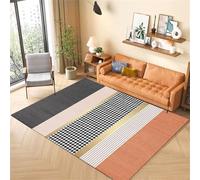 Odot Tappeto Sedia Ufficio Gaming Quadrato, Arancione Tappeto Salvapavimento Antiscivolo Protettore del Pavimento Tappetino per Sedia da Ufficio con Ruote per Parquet (Pied de poule,40x60cm)